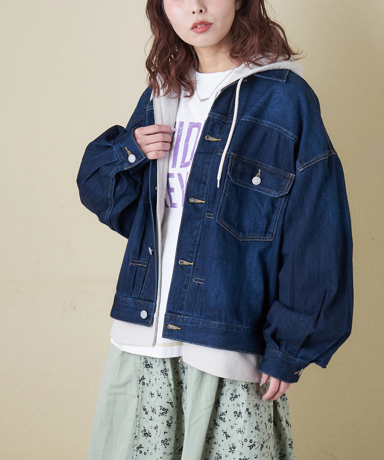 CUBE SUGAR(キューブシュガー) |【春新作8%分ポイントバック】パフスリーブ デニム ジャケット