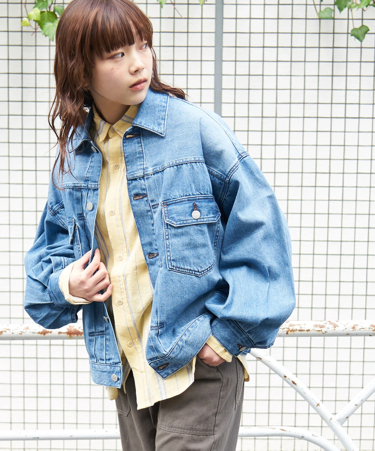 CUBE SUGAR(キューブシュガー) |【春新作8%分ポイントバック】パフスリーブ デニム ジャケット