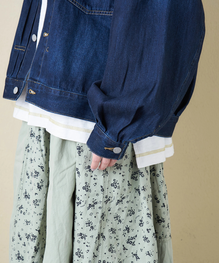 CUBE SUGAR(キューブシュガー) |【春新作8%分ポイントバック】パフスリーブ デニム ジャケット