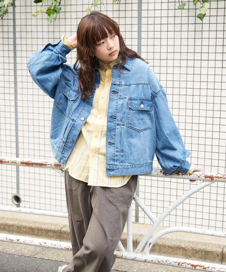 CUBE SUGAR(キューブシュガー) |【春新作8%分ポイントバック】パフスリーブ デニム ジャケット