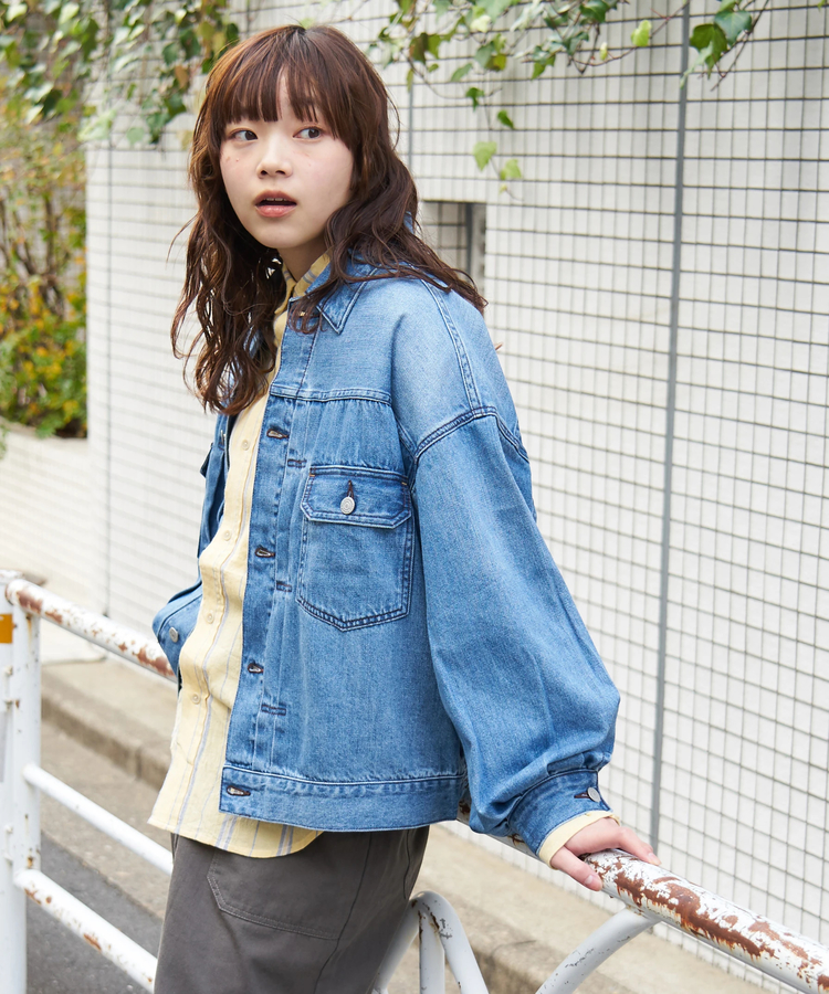 CUBE SUGAR(キューブシュガー) |【春新作8%分ポイントバック】パフスリーブ デニム ジャケット