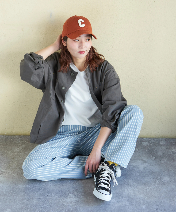 CUBE SUGAR(キューブシュガー) |【春新作】コットン ツイル ノーカラー バルーン ジャケット