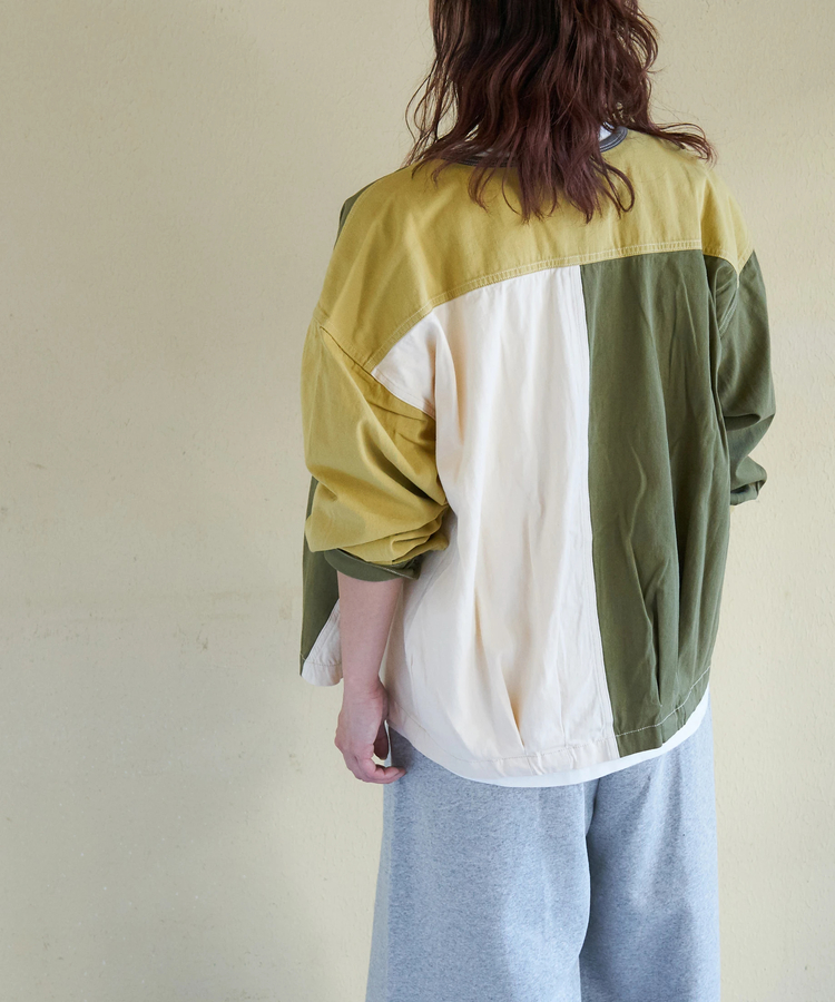 CUBE SUGAR(キューブシュガー) |【春新作】コットン ツイル ノーカラー バルーン ジャケット
