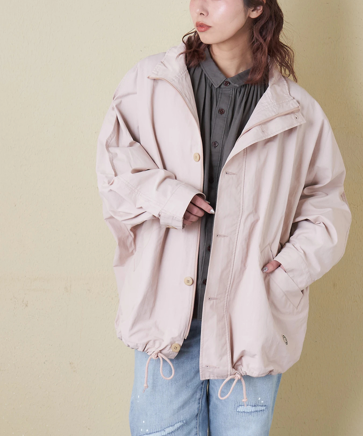 CUBE SUGAR(キューブシュガー) |【春新作8%分ポイントバック】綿ナイロンツイル ドルマン ジャケット