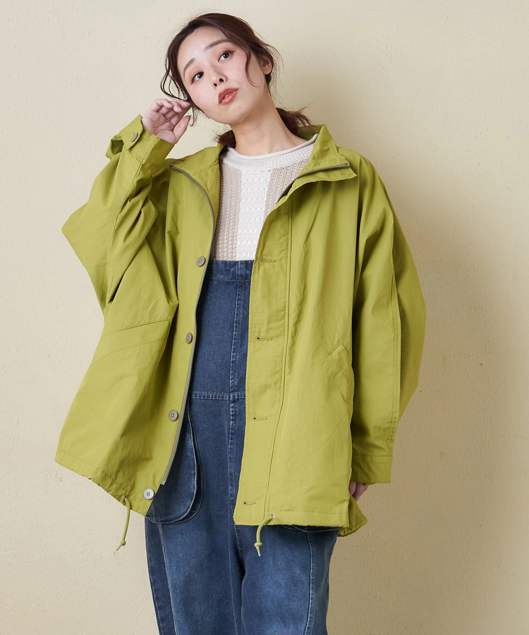 CUBE SUGAR(キューブシュガー) |【春新作8%分ポイントバック】綿ナイロンツイル ドルマン ジャケット