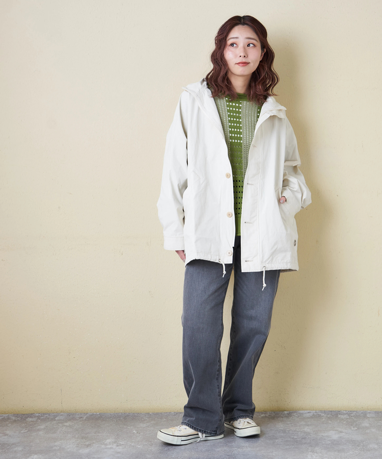 CUBE SUGAR(キューブシュガー) |【春新作8%分ポイントバック】綿ナイロンツイル ドルマン ジャケット