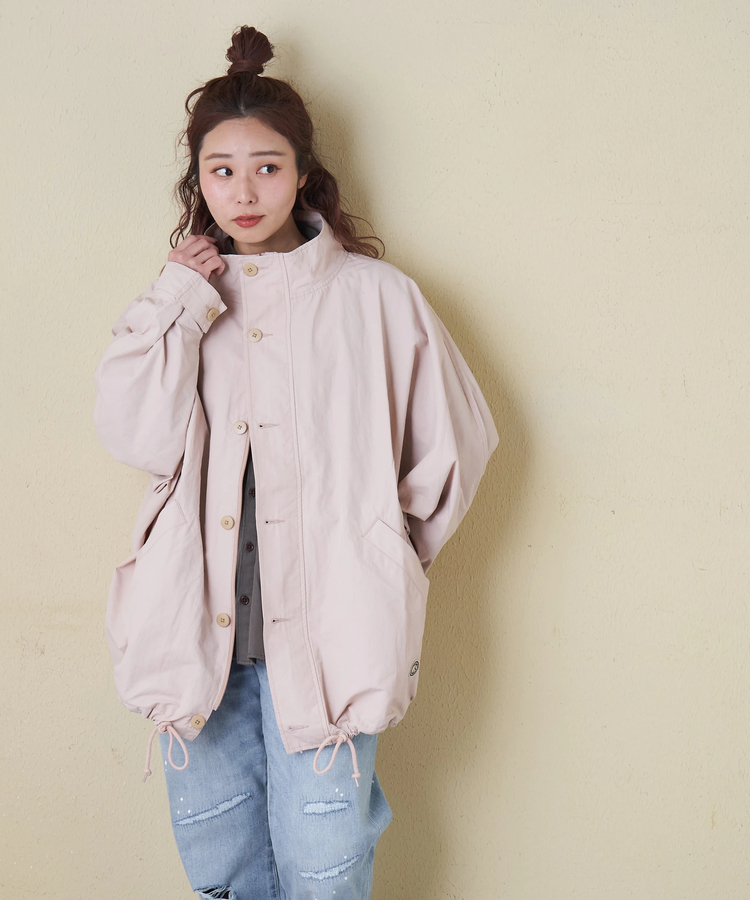 CUBE SUGAR(キューブシュガー) |【春新作8%分ポイントバック】綿ナイロンツイル ドルマン ジャケット