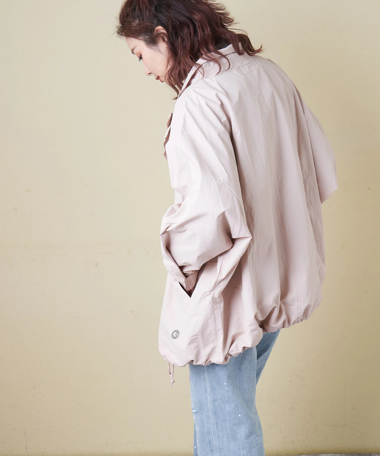 CUBE SUGAR(キューブシュガー) |【春新作8%分ポイントバック】綿ナイロンツイル ドルマン ジャケット