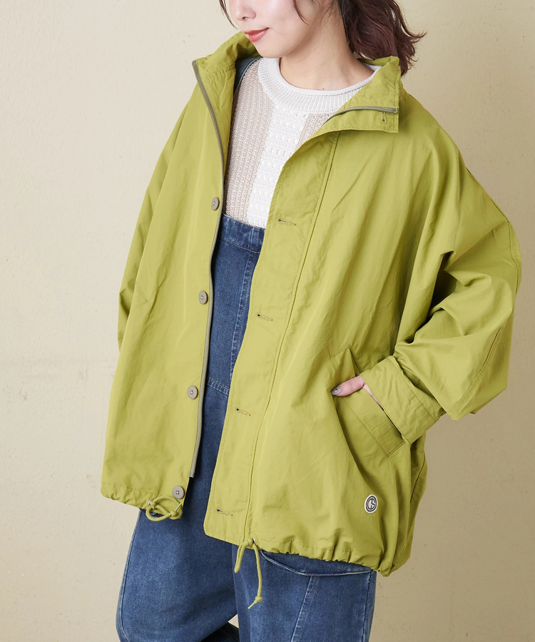 CUBE SUGAR(キューブシュガー) |【春新作8%分ポイントバック】綿ナイロンツイル ドルマン ジャケット