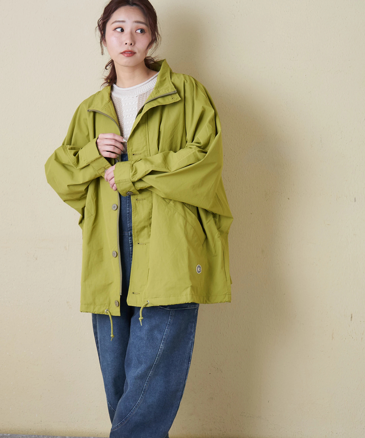 CUBE SUGAR(キューブシュガー) |【春新作8%分ポイントバック】綿ナイロンツイル ドルマン ジャケット