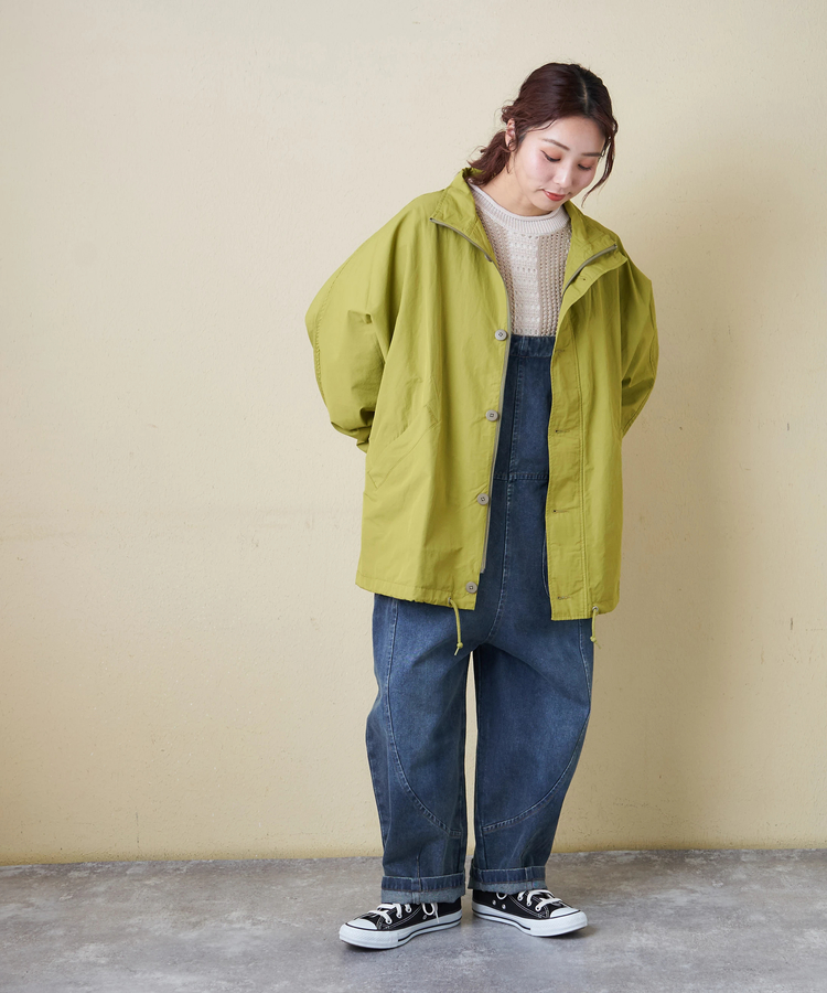 CUBE SUGAR(キューブシュガー) |【春新作8%分ポイントバック】綿ナイロンツイル ドルマン ジャケット