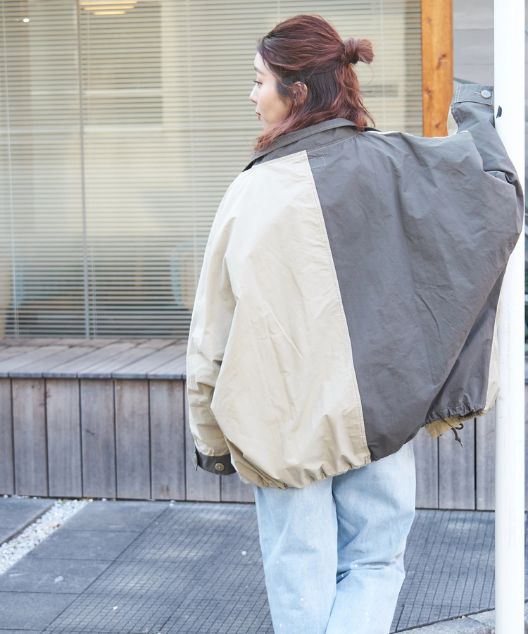 CUBE SUGAR(キューブシュガー) |【春新作8%分ポイントバック】綿ナイロンツイル ドルマン ジャケット