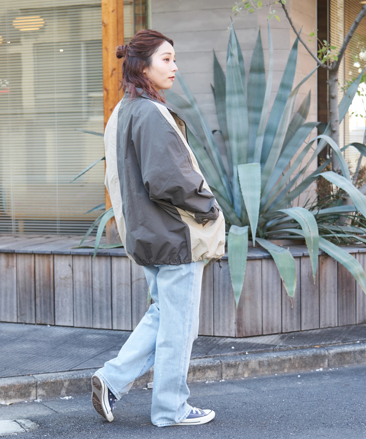 CUBE SUGAR(キューブシュガー) |【春新作8%分ポイントバック】綿ナイロンツイル ドルマン ジャケット