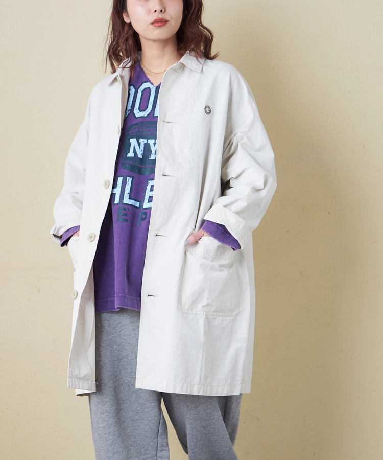 CUBE SUGAR(キューブシュガー) |【春新作8%分ポイントバック】綿ナイロンツイル ステンカラーコート