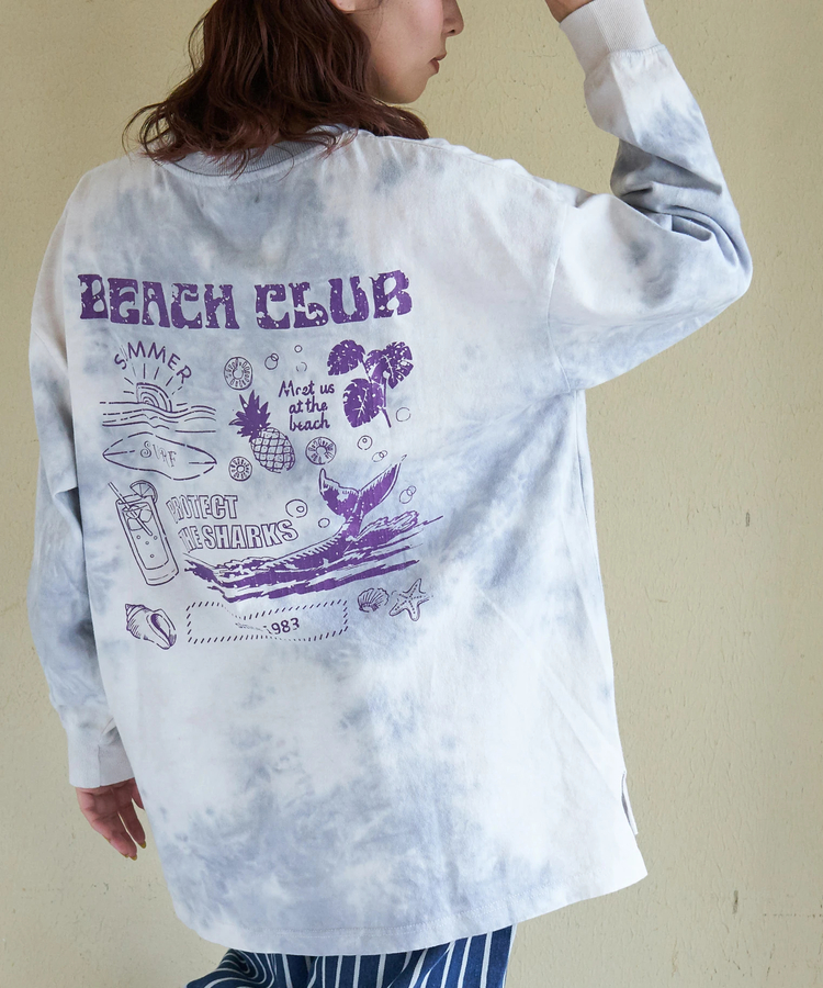 CUBE SUGAR(キューブシュガー) |【春新作ポイント2倍(2/10まで)】16/-OE天竺 タイダイ バックプリント プルオーバー