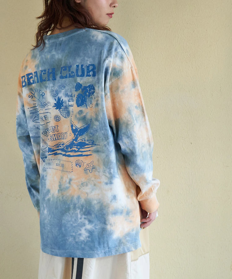 CUBE SUGAR(キューブシュガー) |【春新作ポイント2倍(2/10まで)】16/-OE天竺 タイダイ バックプリント プルオーバー