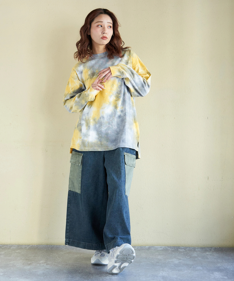 CUBE SUGAR(キューブシュガー) |【春新作ポイント2倍(2/10まで)】16/-OE天竺 タイダイ バックプリント プルオーバー