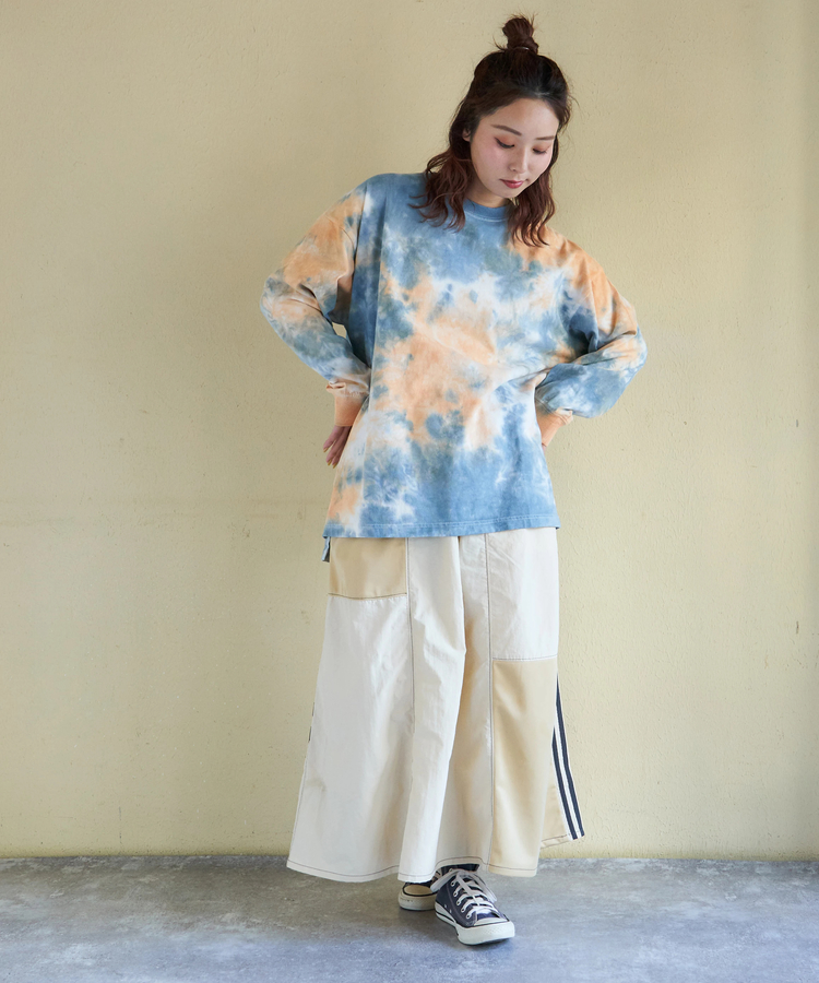 CUBE SUGAR(キューブシュガー) |【春新作ポイント2倍(2/10まで)】16/-OE天竺 タイダイ バックプリント プルオーバー