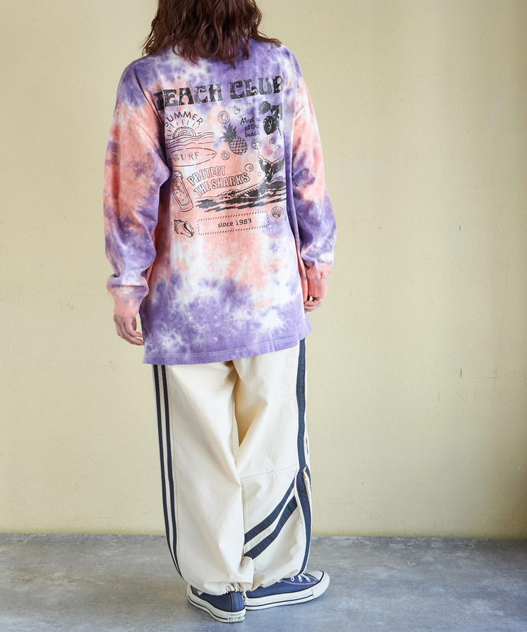 CUBE SUGAR(キューブシュガー) |【春新作ポイント2倍(2/10まで)】16/-OE天竺 タイダイ バックプリント プルオーバー