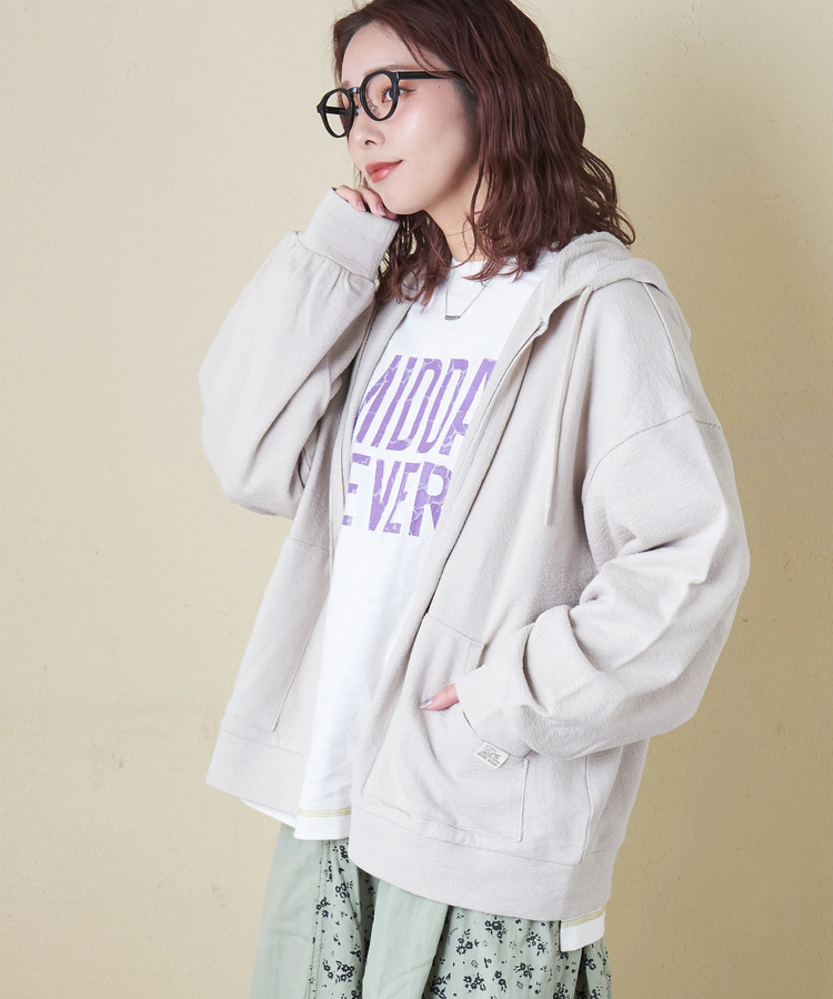 CUBE SUGAR(キューブシュガー) |【春新作8%分ポイントバック】インレイ ジップ パーカー