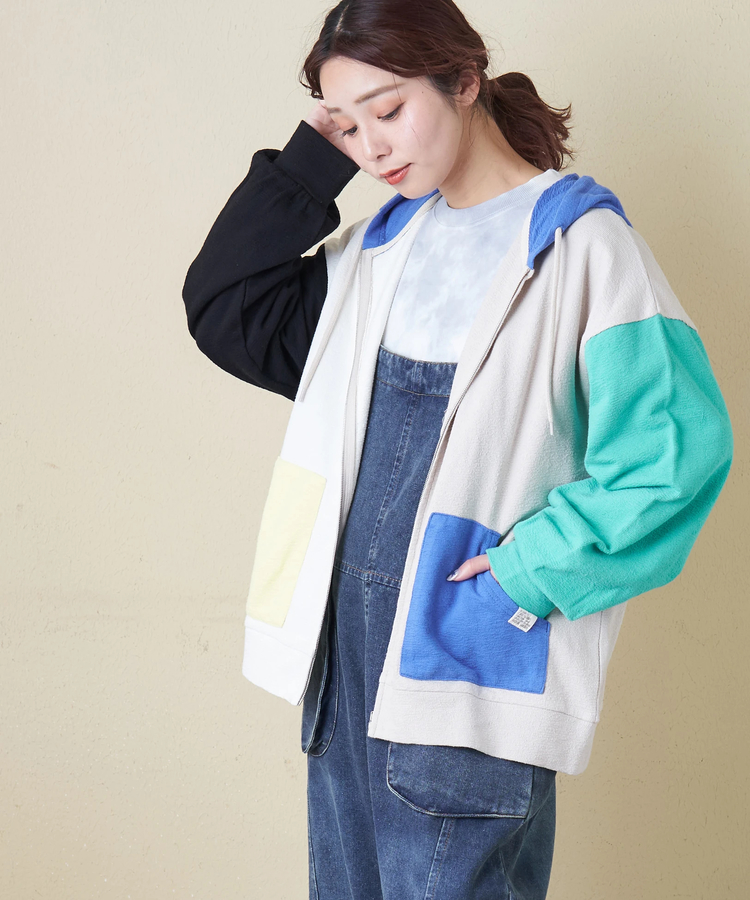 CUBE SUGAR(キューブシュガー) |【春新作8%分ポイントバック】インレイ ジップ パーカー