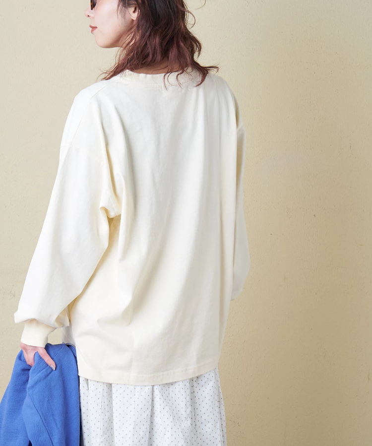 CUBE SUGAR(キューブシュガー) |【春新作8%分ポイントバック】16/-OE天竺 布帛 ワッペン プルオーバー