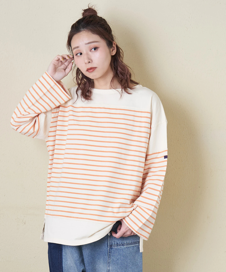 CUBE SUGAR(キューブシュガー) |【春新作8%分ポイントバック】21/-天竺 バスク ボーダー Tシャツ