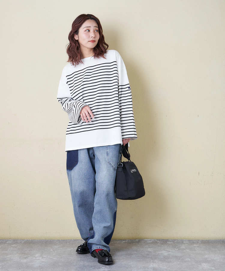 CUBE SUGAR(キューブシュガー) |【春新作8%分ポイントバック】21/-天竺 バスク ボーダー Tシャツ