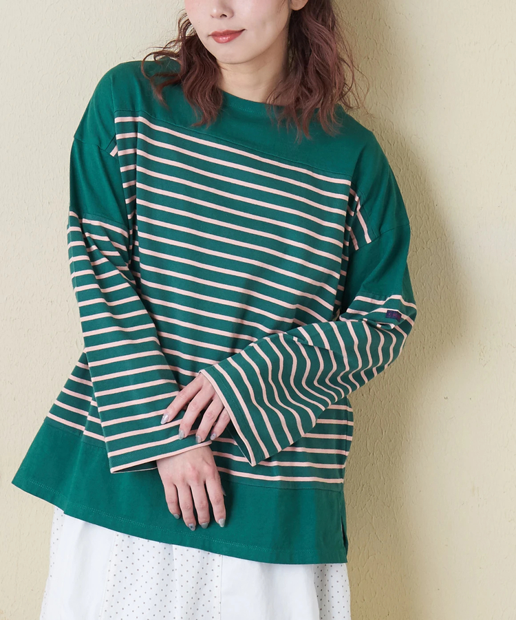 CUBE SUGAR(キューブシュガー) |【春新作8%分ポイントバック】21/-天竺 バスク ボーダー Tシャツ