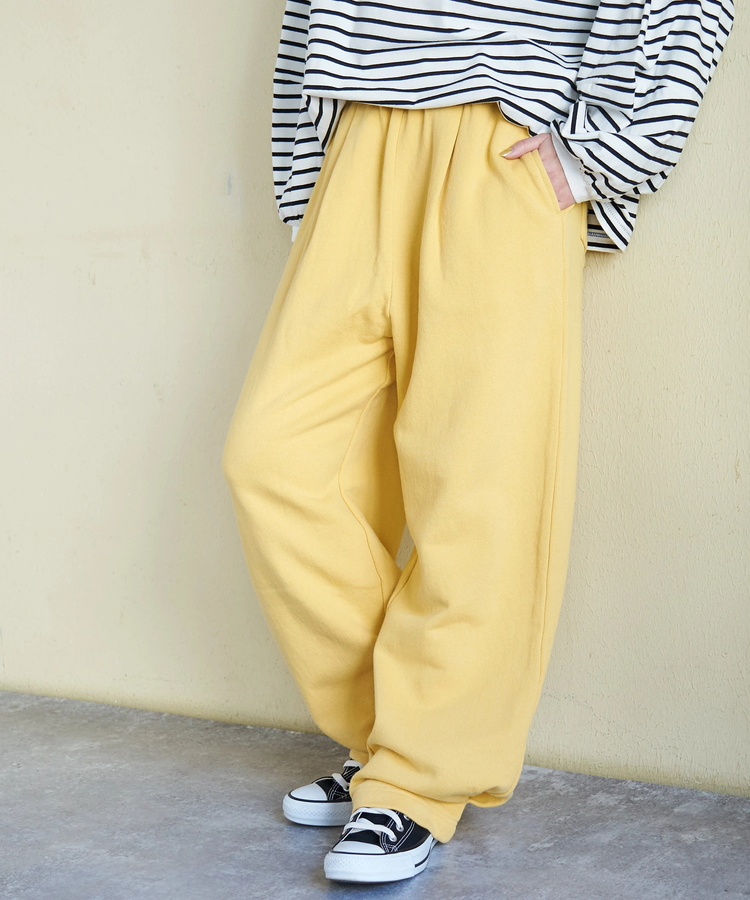 CUBE SUGAR(キューブシュガー) |【春新作8%分ポイントバック】ガーゼ裏毛 スウェット コクーンパンツ