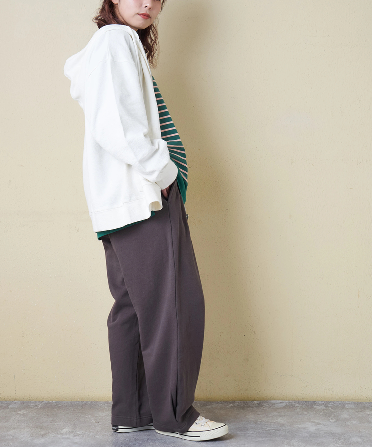 CUBE SUGAR(キューブシュガー) |【春新作8%分ポイントバック】ガーゼ裏毛 スウェット コクーンパンツ