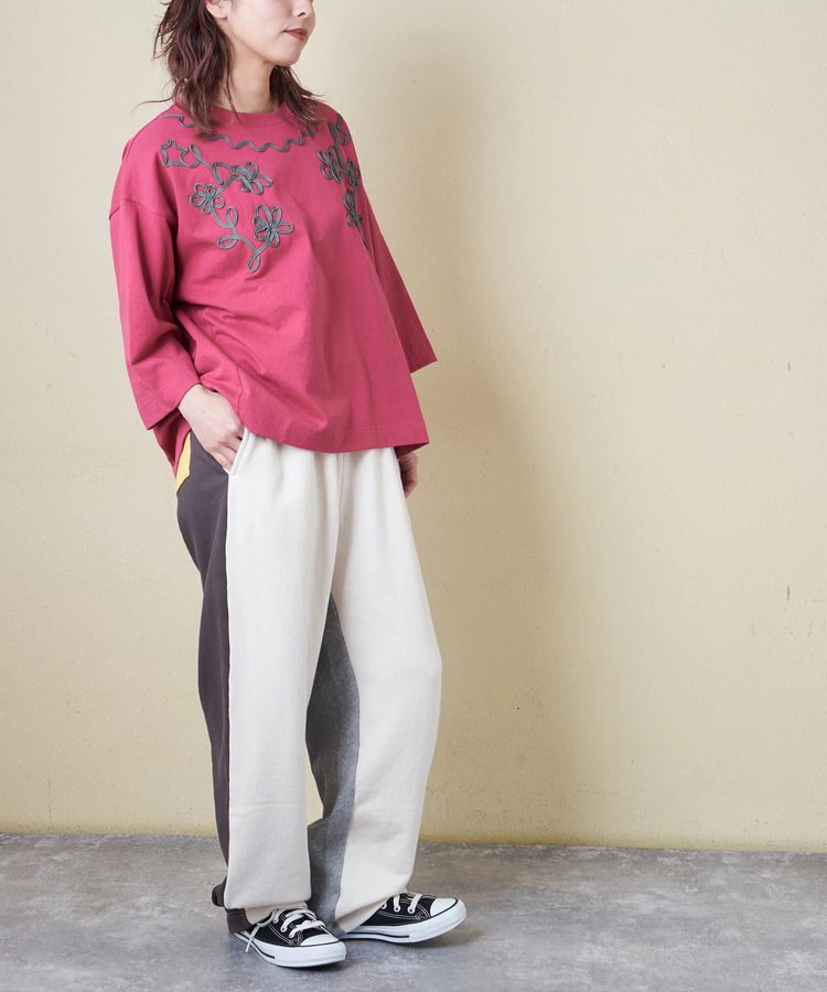 CUBE SUGAR(キューブシュガー) |【春新作8%分ポイントバック】ガーゼ裏毛 スウェット コクーンパンツ