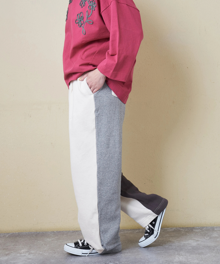 CUBE SUGAR(キューブシュガー) |【春新作8%分ポイントバック】ガーゼ裏毛 スウェット コクーンパンツ