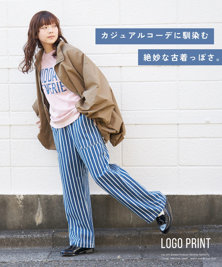 CUBE SUGAR(キューブシュガー) |【春新作8%分ポイントバック】10/-スラブ天竺 クルーネック ロングTシャツ