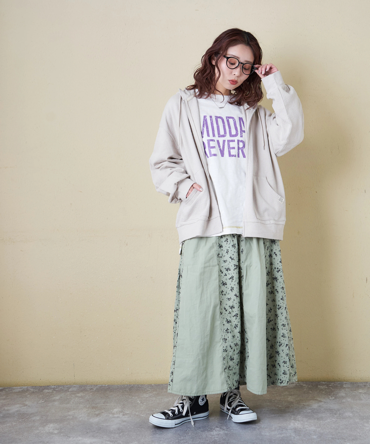 CUBE SUGAR(キューブシュガー) |【春新作8%分ポイントバック】10/-スラブ天竺 クルーネック ロングTシャツ