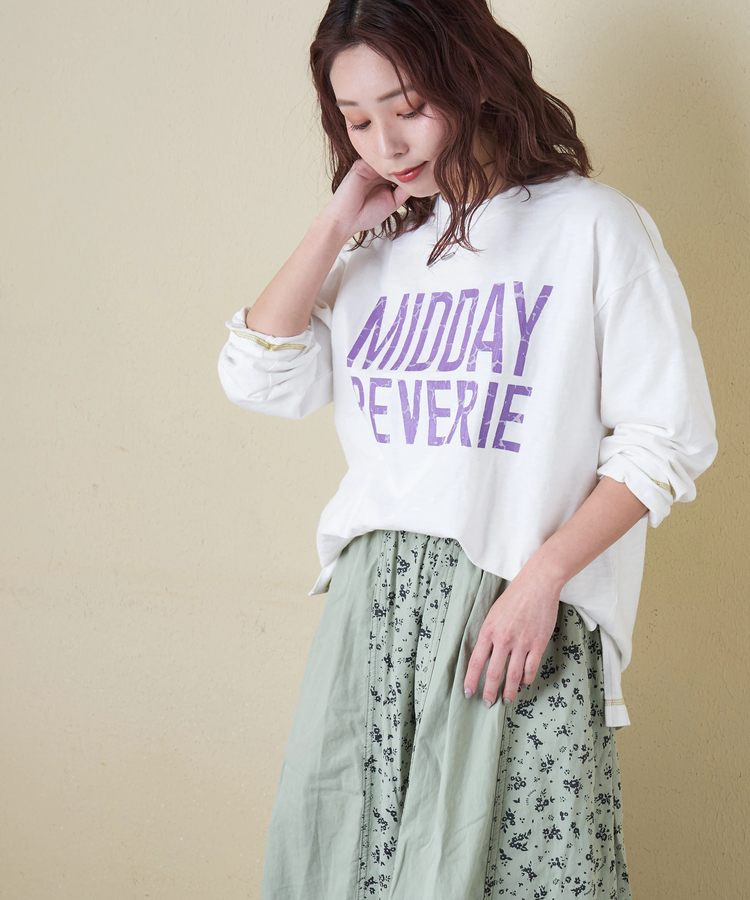 CUBE SUGAR(キューブシュガー) |【春新作8%分ポイントバック】10/-スラブ天竺 クルーネック ロングTシャツ