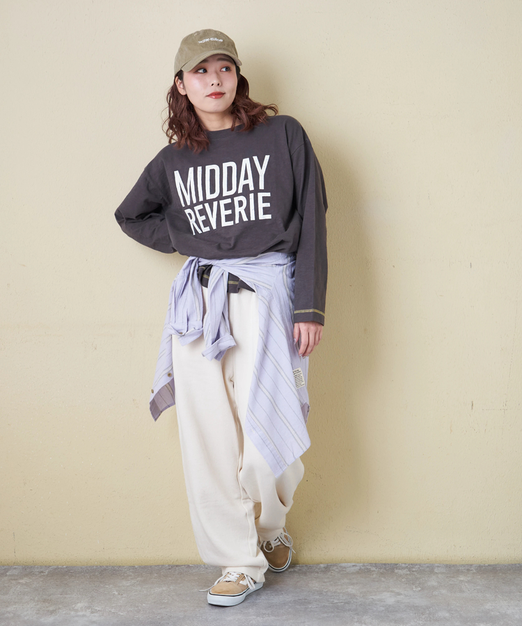 CUBE SUGAR(キューブシュガー) |【春新作8%分ポイントバック】10/-スラブ天竺 クルーネック ロングTシャツ