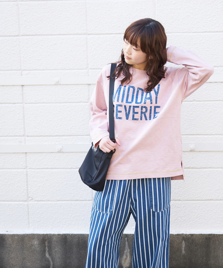 CUBE SUGAR(キューブシュガー) |【春新作8%分ポイントバック】10/-スラブ天竺 クルーネック ロングTシャツ