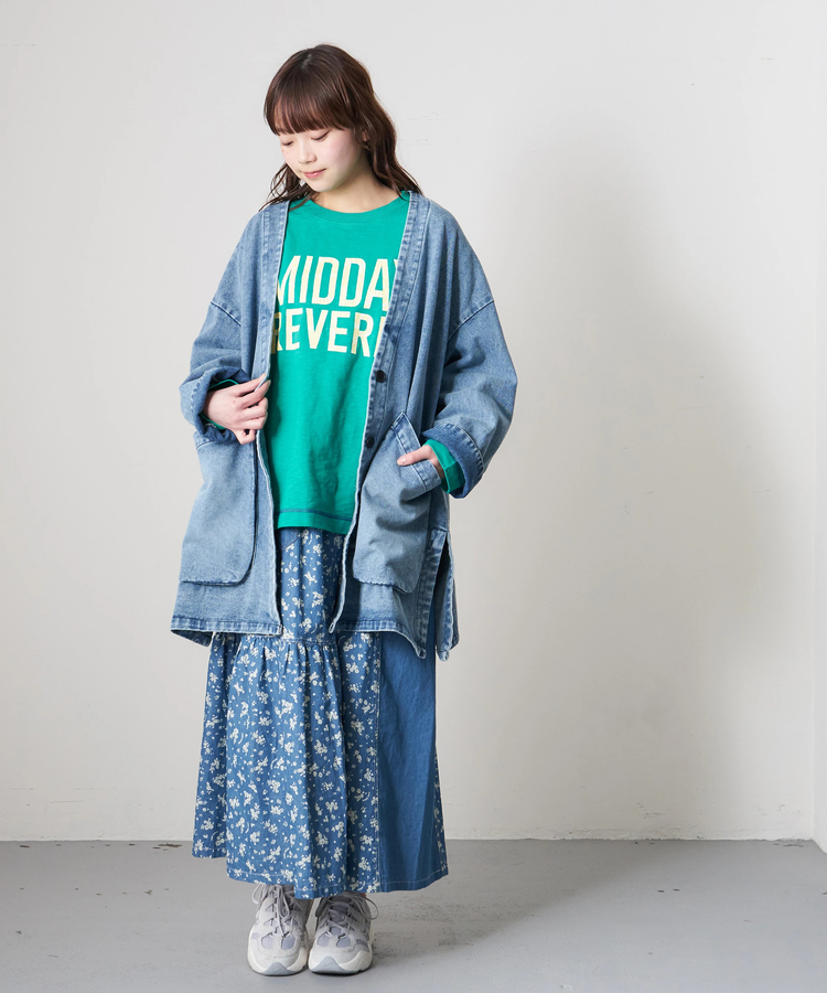 CUBE SUGAR(キューブシュガー) |【春新作8%分ポイントバック】10/-スラブ天竺 クルーネック ロングTシャツ