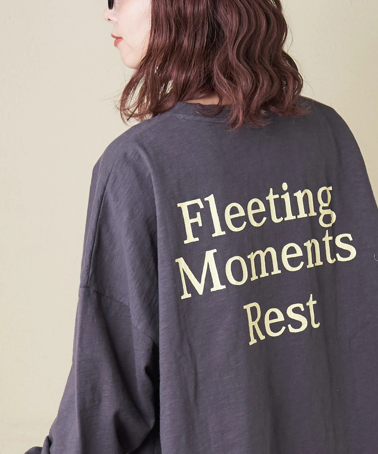 CUBE SUGAR(キューブシュガー) |【春新作】10/-スラブ天竺 バックプリント パフスリーブ プルオーバー