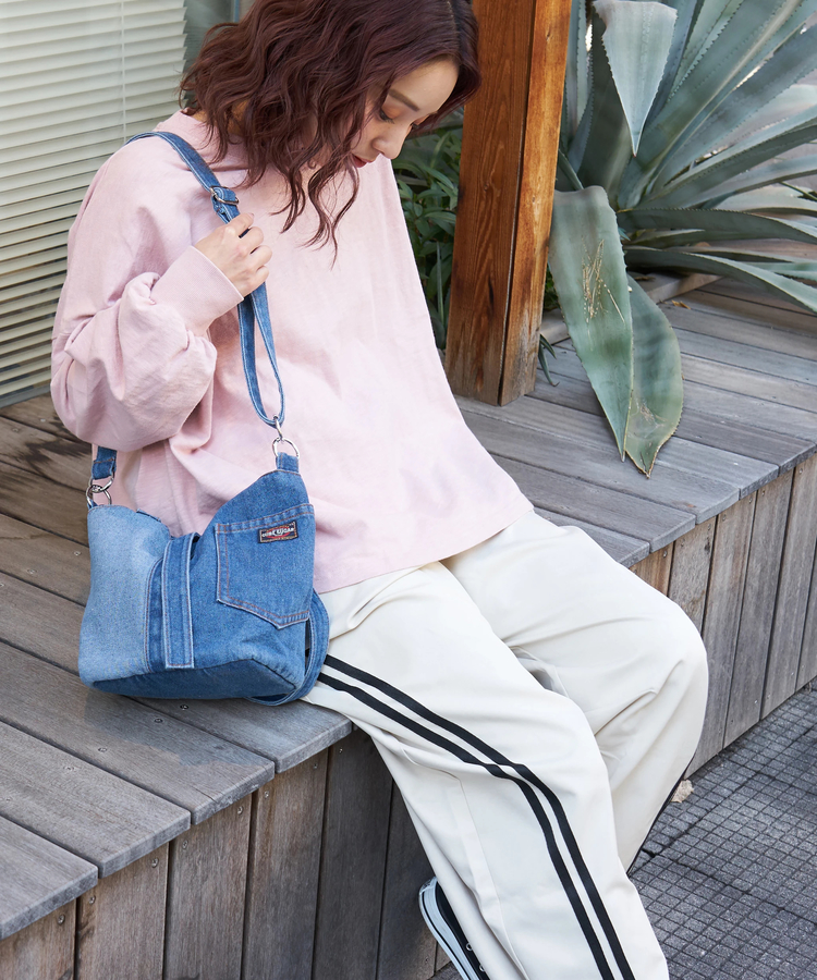 CUBE SUGAR(キューブシュガー) |【春新作】10/-スラブ天竺 バックプリント パフスリーブ プルオーバー