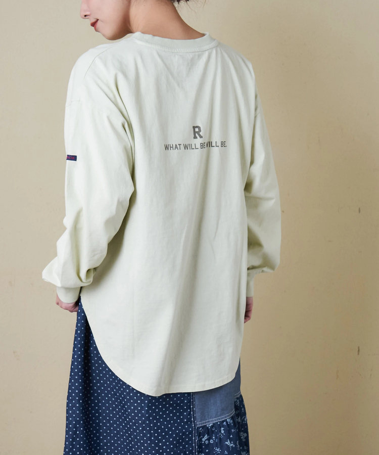 CUBE SUGAR(キューブシュガー) |【春新作8%分ポイントバック】20/-OE天竺 バックプリント ロングTシャツ