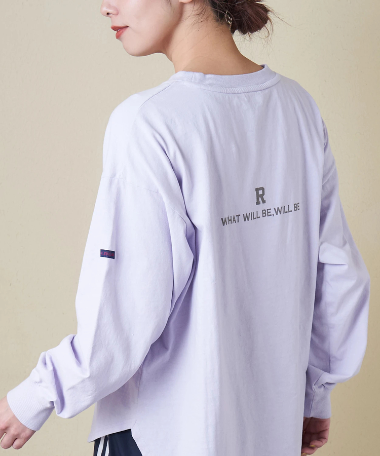 CUBE SUGAR(キューブシュガー) |【春新作8%分ポイントバック】20/-OE天竺 バックプリント ロングTシャツ