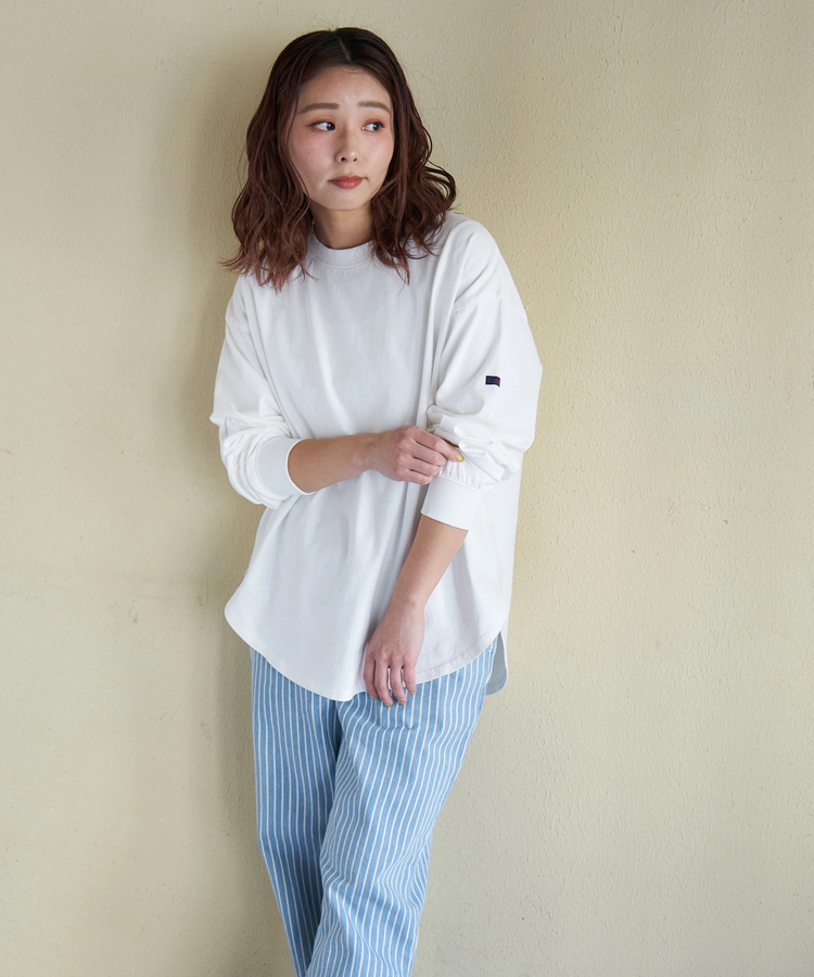 CUBE SUGAR(キューブシュガー) |【春新作8%分ポイントバック】20/-OE天竺 バックプリント ロングTシャツ