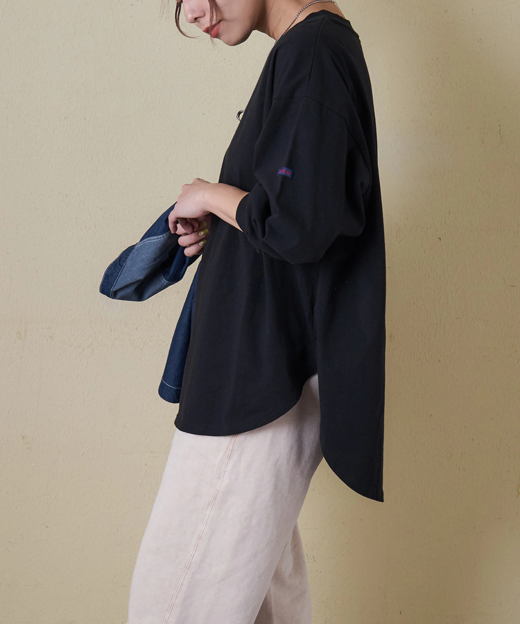 CUBE SUGAR(キューブシュガー) |【春新作8%分ポイントバック】20/-OE天竺 バックプリント ロングTシャツ