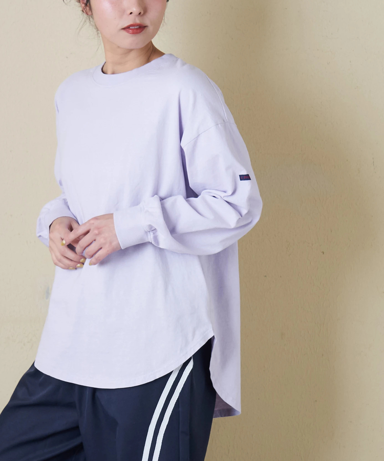 CUBE SUGAR(キューブシュガー) |【春新作8%分ポイントバック】20/-OE天竺 バックプリント ロングTシャツ