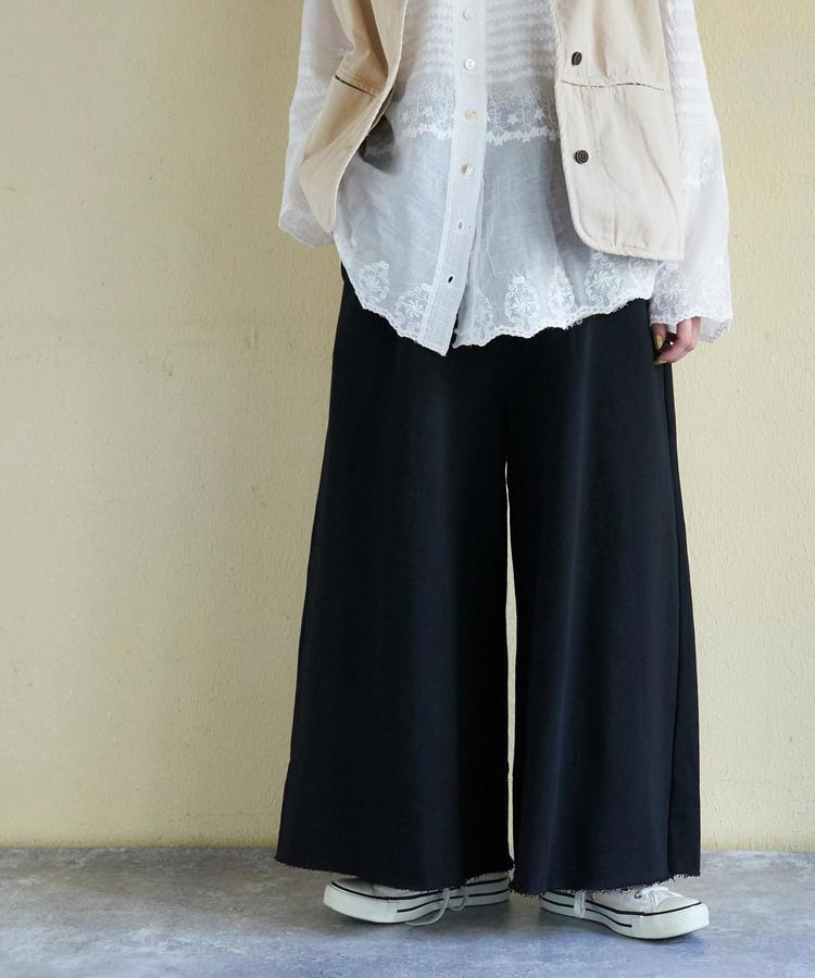 CUBE SUGAR(キューブシュガー) |【春新作】裏毛 スウェット イージー ワイドパンツ