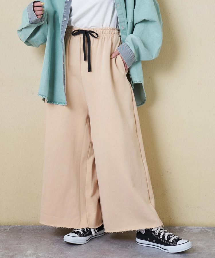 CUBE SUGAR(キューブシュガー) |【春新作】裏毛 スウェット イージー ワイドパンツ