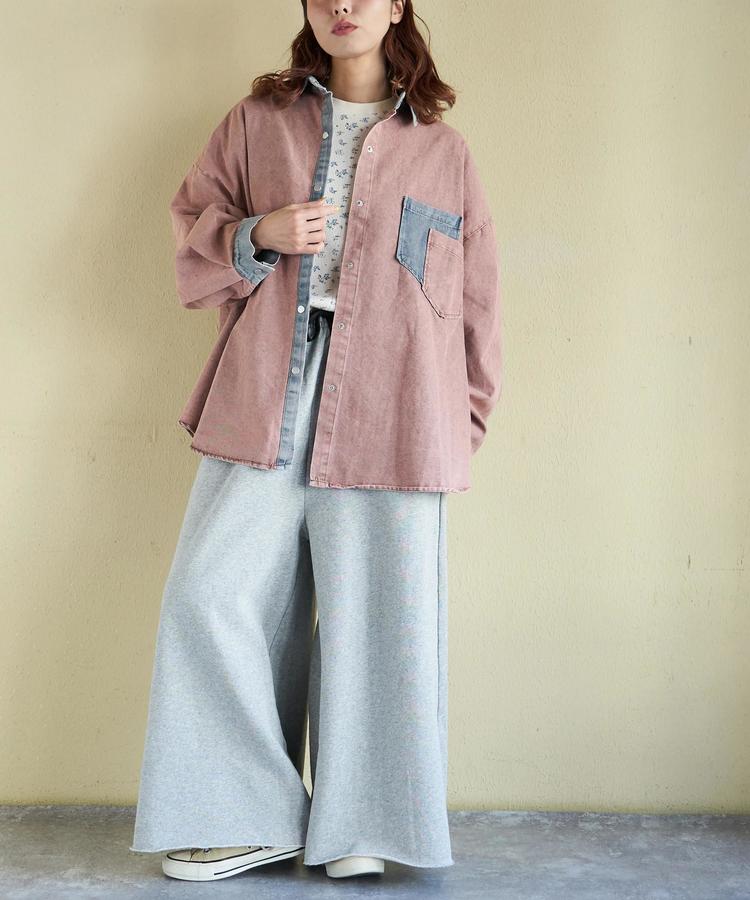 CUBE SUGAR(キューブシュガー) |【春新作】裏毛 スウェット イージー ワイドパンツ