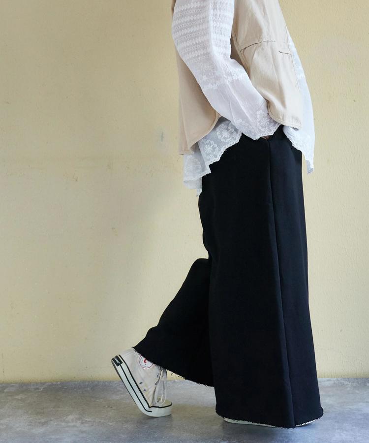 CUBE SUGAR(キューブシュガー) |【春新作】裏毛 スウェット イージー ワイドパンツ